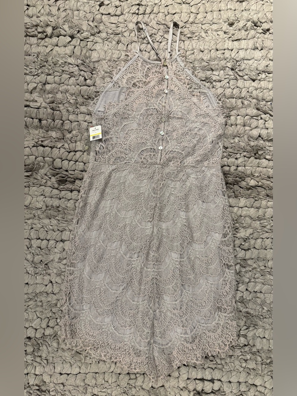 New Intimately Free People She’s Got It Lace Mini Dress - Dusk - Light Blue/Gray - Picture 5 of 10